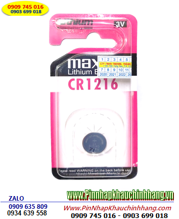 Maxell CR1216, Pin 3v Lithium Maxell CR1216 Made in Japan (Giá/ 1 viên)